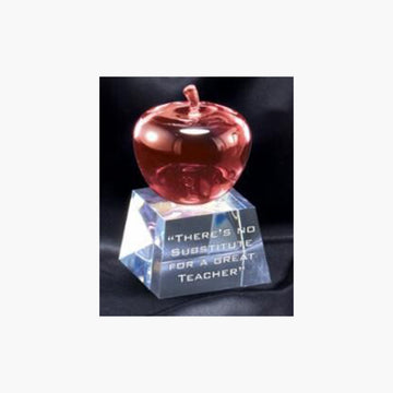 Crystal Red Apple on Crystal Base