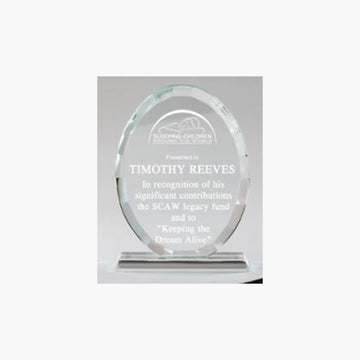 Crystal Faceted Edge Oval