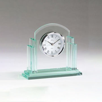 Desk Clock Glass with White Face