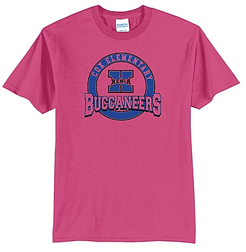Cox Elementary Port & Company Core Blend Tee (Circle Bucs)