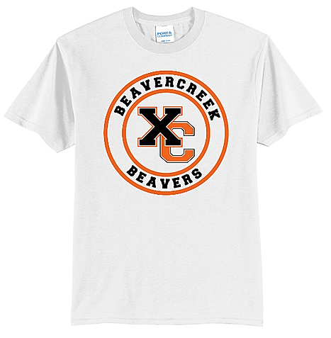 Beavercreek Cross Country 2025 Circle Design Port & Co Core Blend Tee PC55