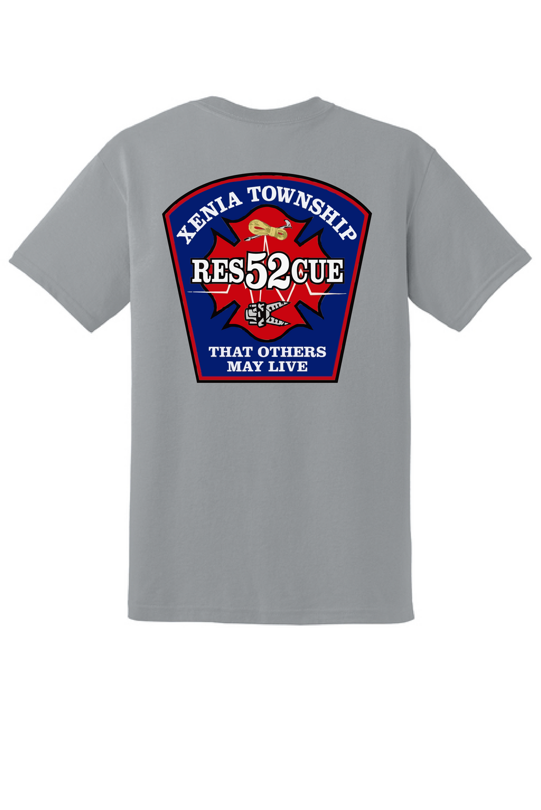 Xenia Twp Fire Department Rescue 52 PC55 Port & Co 50/50 T-Shirt