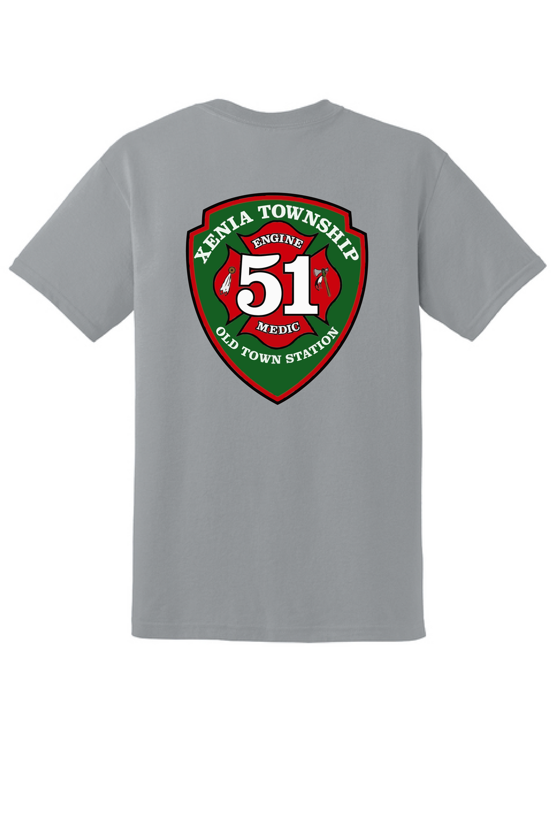Xenia Twp Fire Department Engine 51 PC55 Port & Co 50/50 T-Shirt