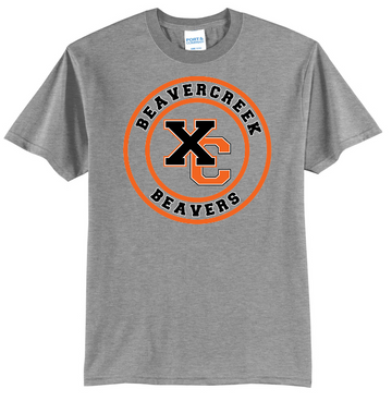 Beavercreek Cross Country 2025 Circle Design Port & Co Core Blend Tee PC55