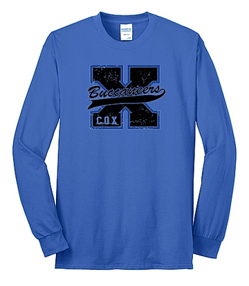 Cox Elementary Port & Company Long Sleeve Core Blend Tee (Distorted Big X)