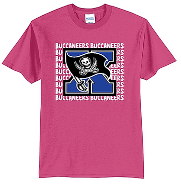 Cox Elementary Port & Co Core Blend Tee (Big X Buccaneers Design)