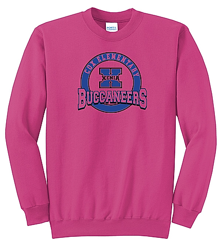 Cox Elementary Port & Company Core Fleece Crewneck Sweatshirt (Circle Bucs)