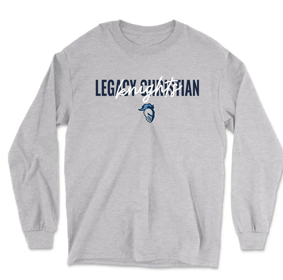 Knights in Script Long Sleeve T-Shirt