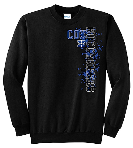 Cox Elementary Port & Company Core Fleece Crewneck Sweatshirt (Bucs Sideways)