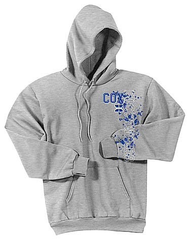 Cox Elementary Port & Company Core Fleece Pullover Hooded Sweatshirt (Bucs Sideways)