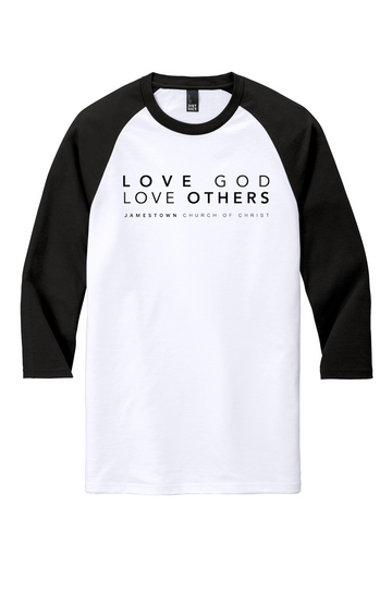 Jamestown Church of Christ District Perfect Tri 3/4-Sleeve Raglan (Design A)