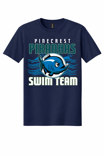 Pinecrest Piranhas 64000 Gildan Softstyle T-Shirt