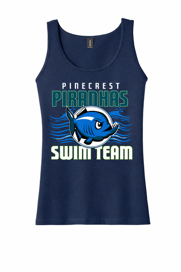 Pinecrest Piranhas 64200L Gildan Softstyle Junior Fit Tank Top