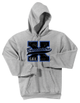 Cox Elementary Port & Company Core Fleece Pullover Hooded Sweatshirt (Distorted Big X )