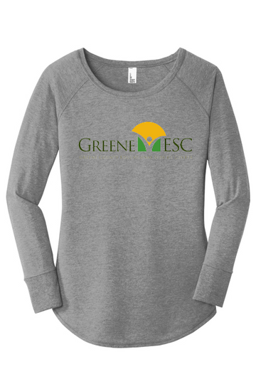 DT132L - District Womens Perfect Tri Long Sleeve Tunic T-shirt