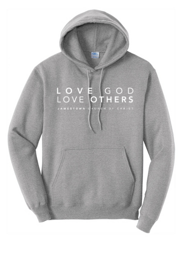 Jamestown Church of Christ Port & Company - Core Fleece Pullover Hooded Sweatshirt. PC78H (Design A)