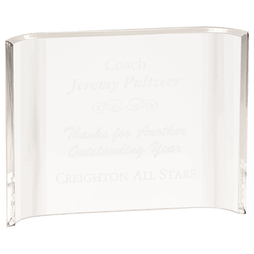 8" x 6" Clear Acrylic Crescent
