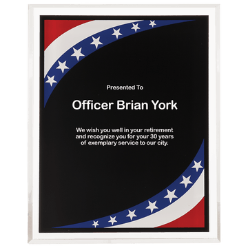 8" x 10" Stars & Stripes Border Clear-Plaq Acrylic