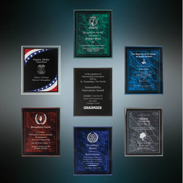 8" x 10" Border Clear-Plaq Acrylic Blank Sample Set