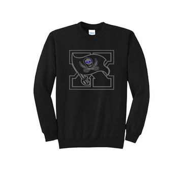 Xenia BLACK-OUT Crewneck Port & Company Fleece Sweatshirt