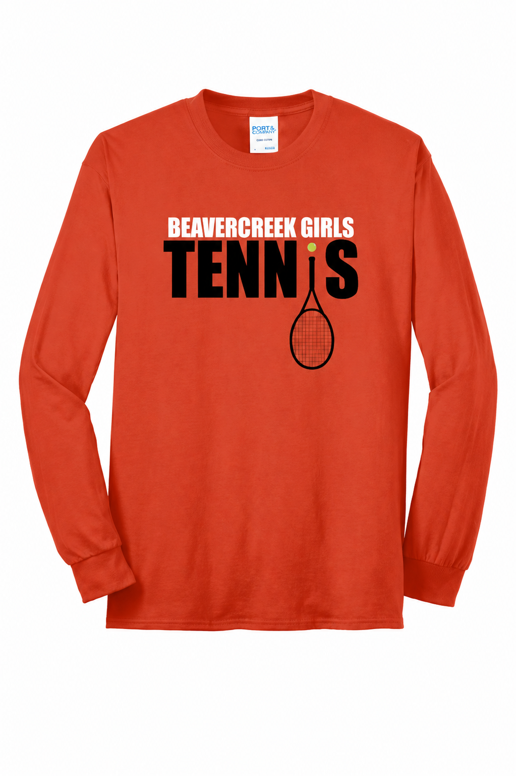 Beavercreek Girls Tennis Port & Co Long Sleeve 50/50 T-Shirt