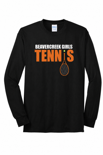 Beavercreek Girls Tennis Port & Co Long Sleeve 50/50 T-Shirt