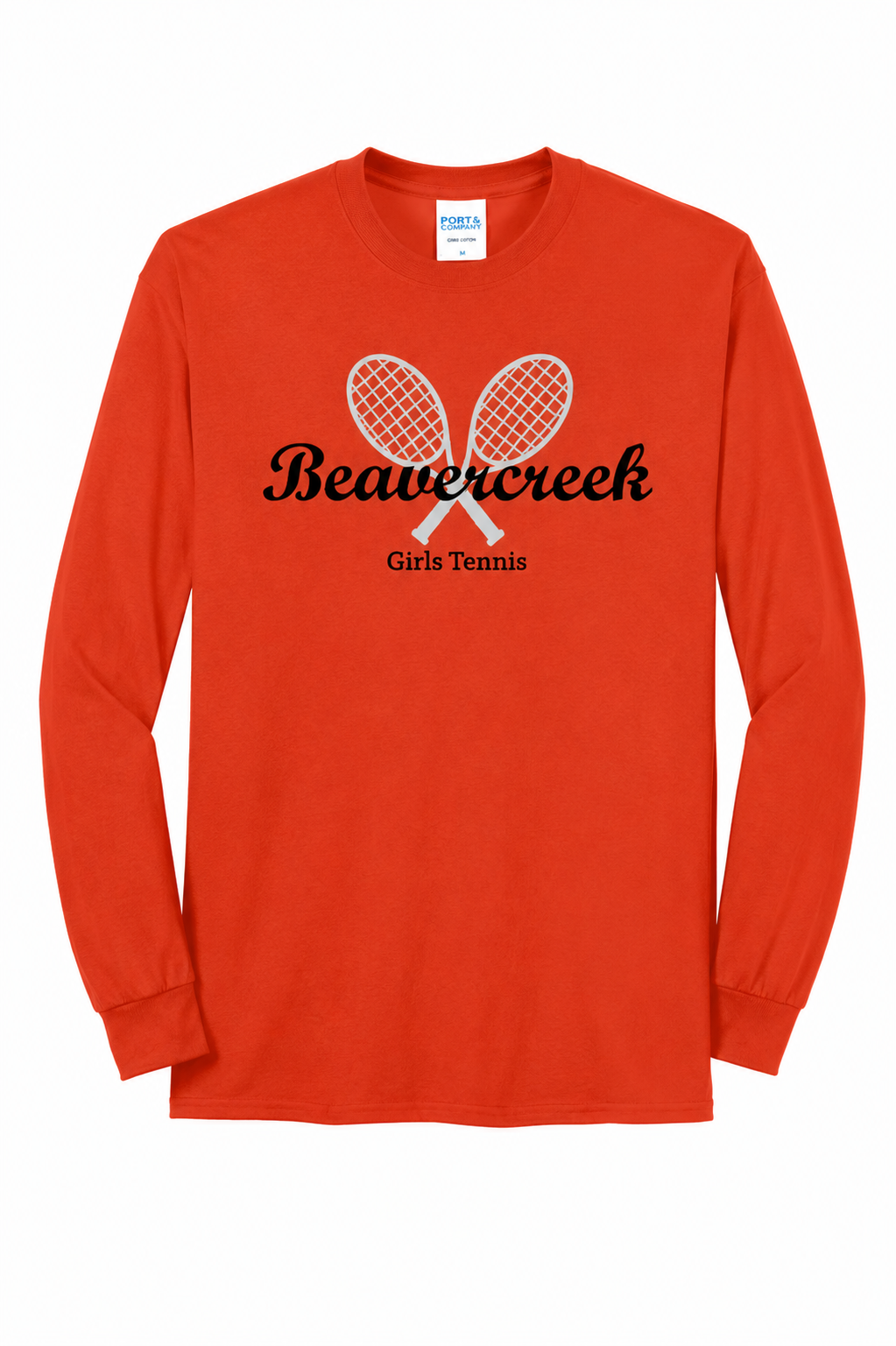 Beavercreek Girls Tennis Port & Co Long Sleeve Core Blend Tee 1