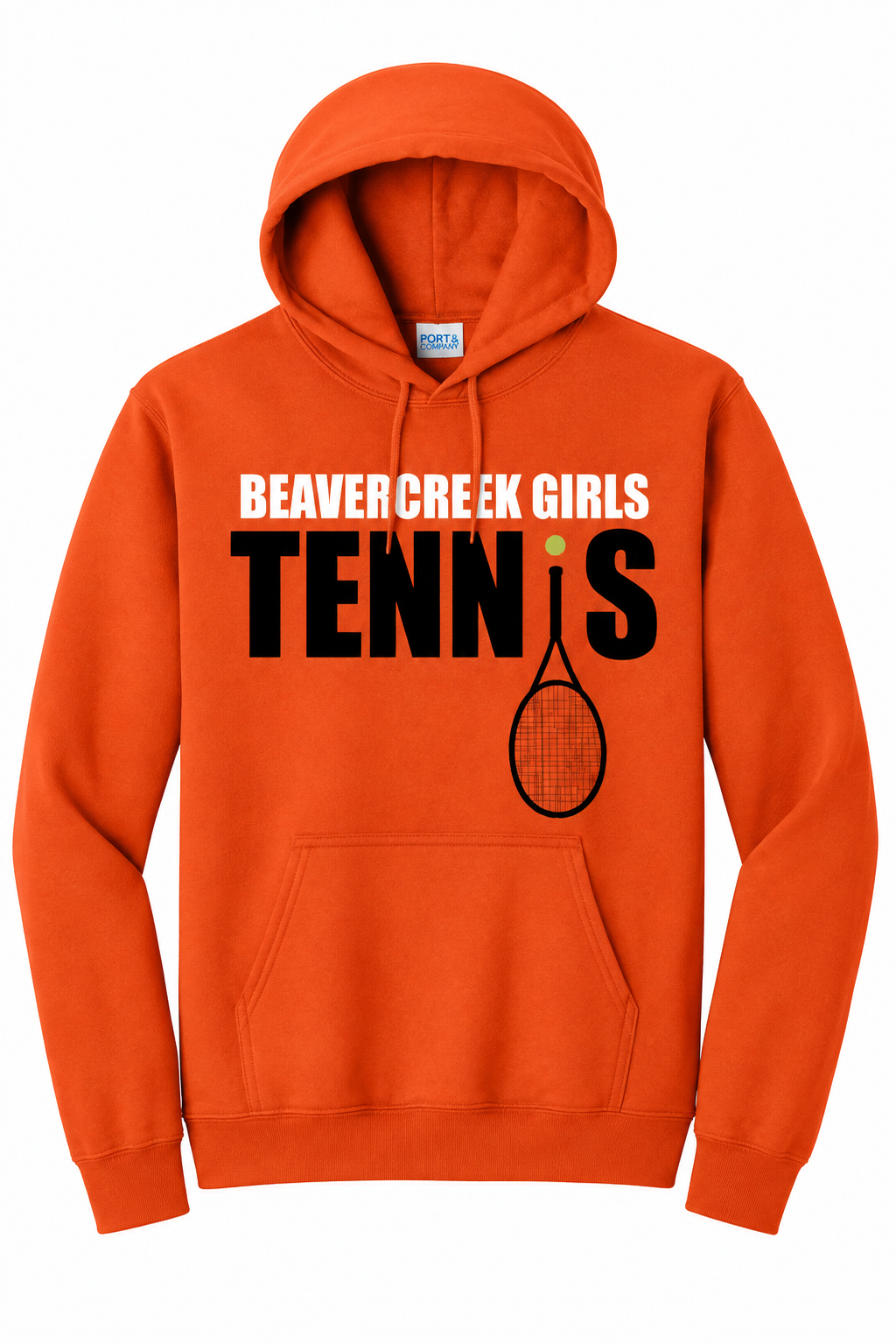 Beavercreek Girls Tennis Port & Co Core Fleece Pullover Hooded Sweatshirt