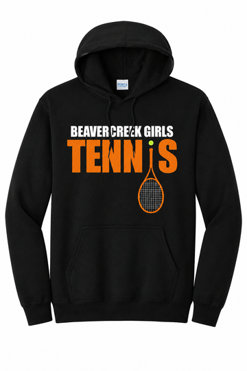 Beavercreek Girls Tennis Port & Co Core Fleece Pullover Hooded Sweatshirt