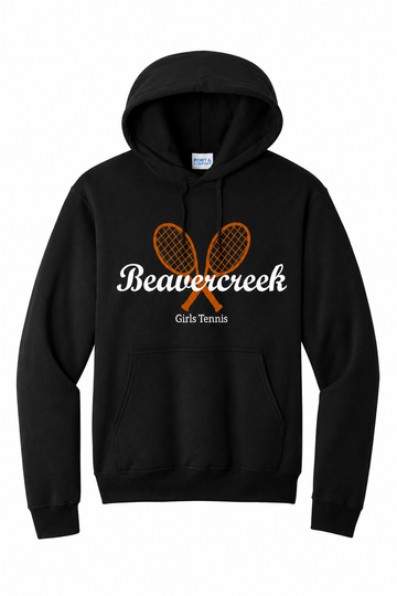 Beavercreek Girls Tennis Port & Co Core Fleece Pullover Hooded Sweatshirt 1