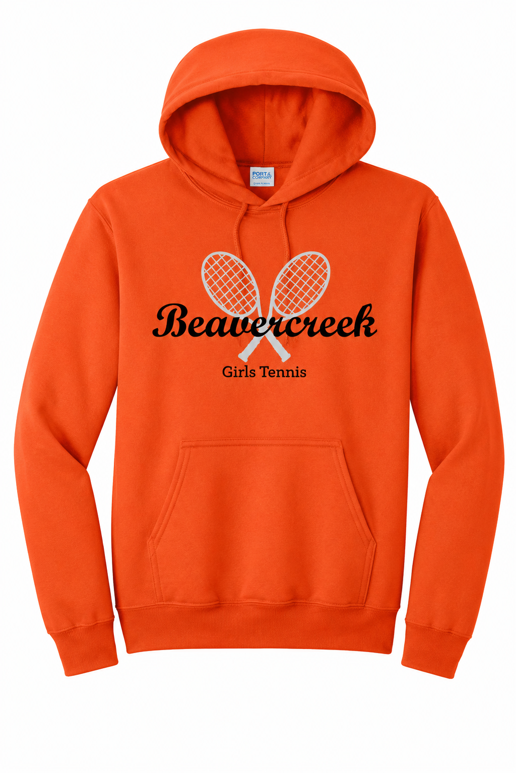 Beavercreek Girls Tennis Port & Co Core Fleece Pullover Hooded Sweatshirt 1