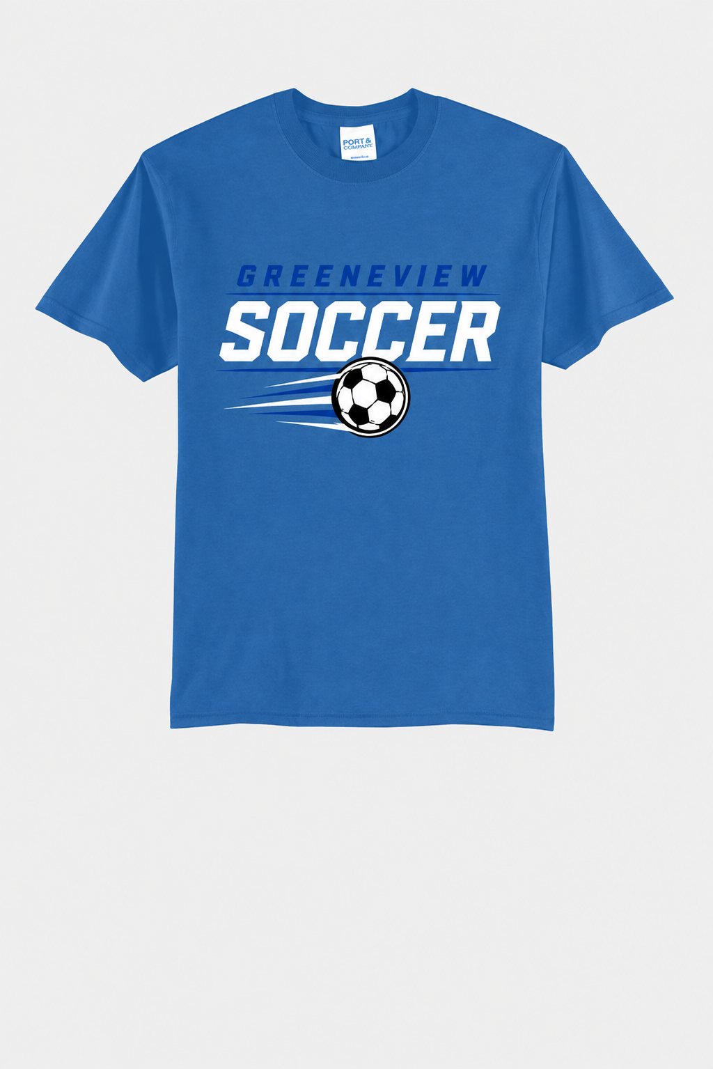 Greeneview Girls Soccer Design 3 Port & Co 50/50 T-Shirt