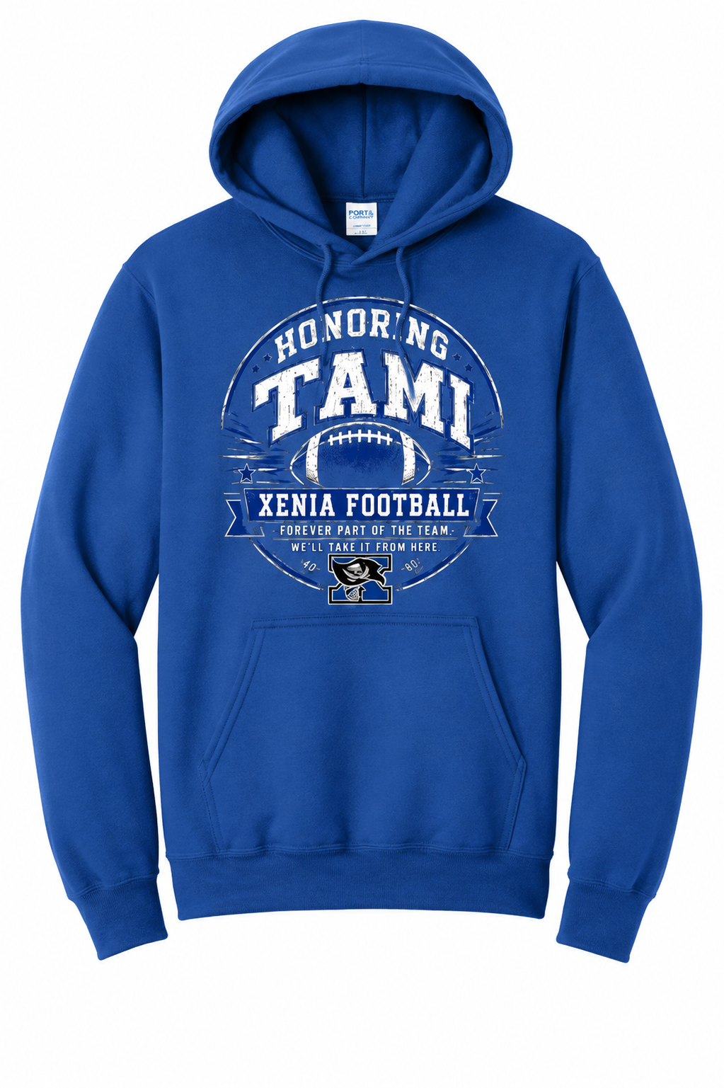 Xenia Football Honoring TAMI Port & Co Hooded Sweatshirt