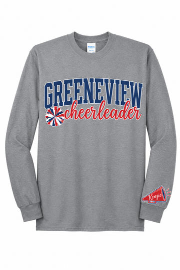 Greenview Cheerleader Port & Co Long Sleeve Core Blend Tee