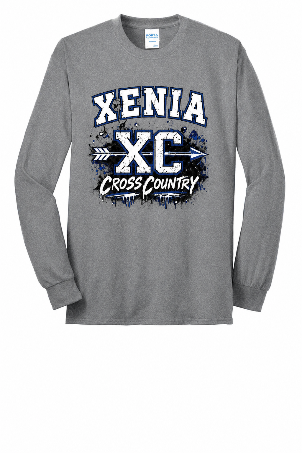 Xenia Cross Country Port & Co Long Sleeve Core Blend Tee