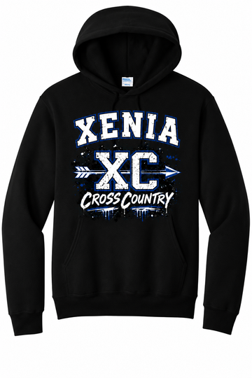 Xenia Cross Country Port & Co Core Fleece Pullover Hooded Sweatshirt