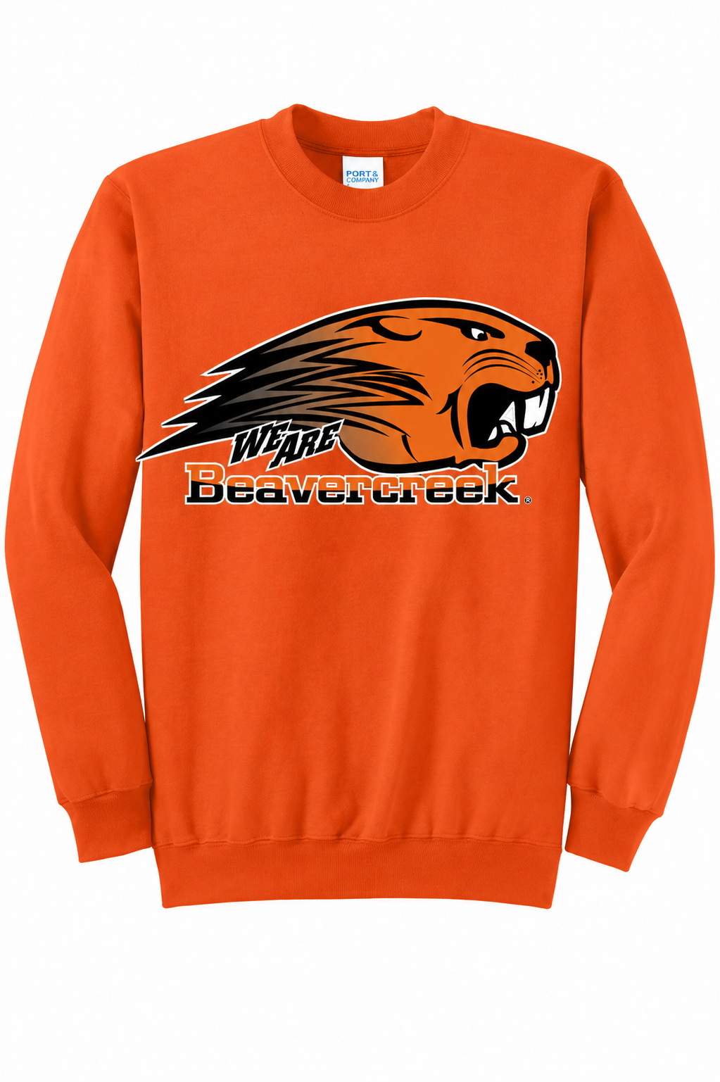 Beavercreek Spirit Wear - Printed Port & Co Core Fleece Crewneck Sweatshirt