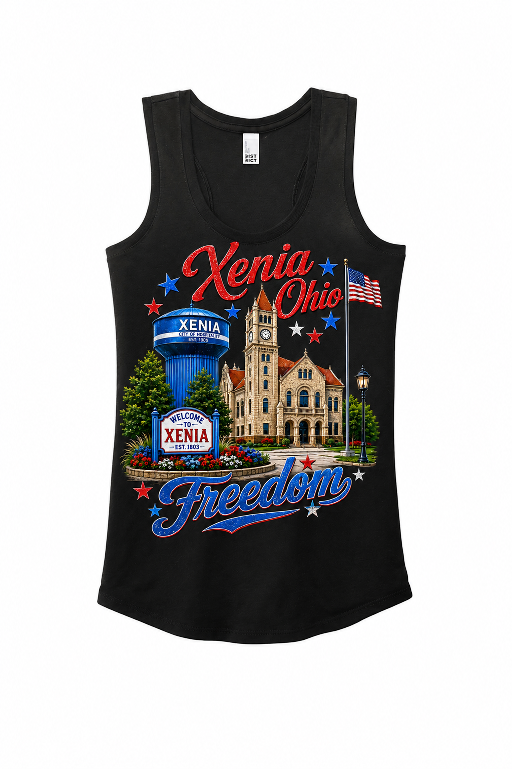 Xenia Ohio Freedom District Women’s Perfect Tri Racerback Tank