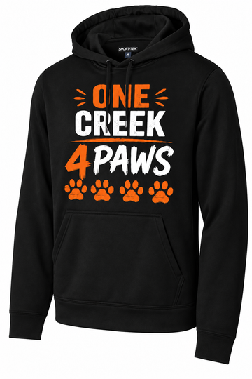 One Creek: 4 Paws F244 Sport-Tek Wick Fleece Hooded Sweatshirt