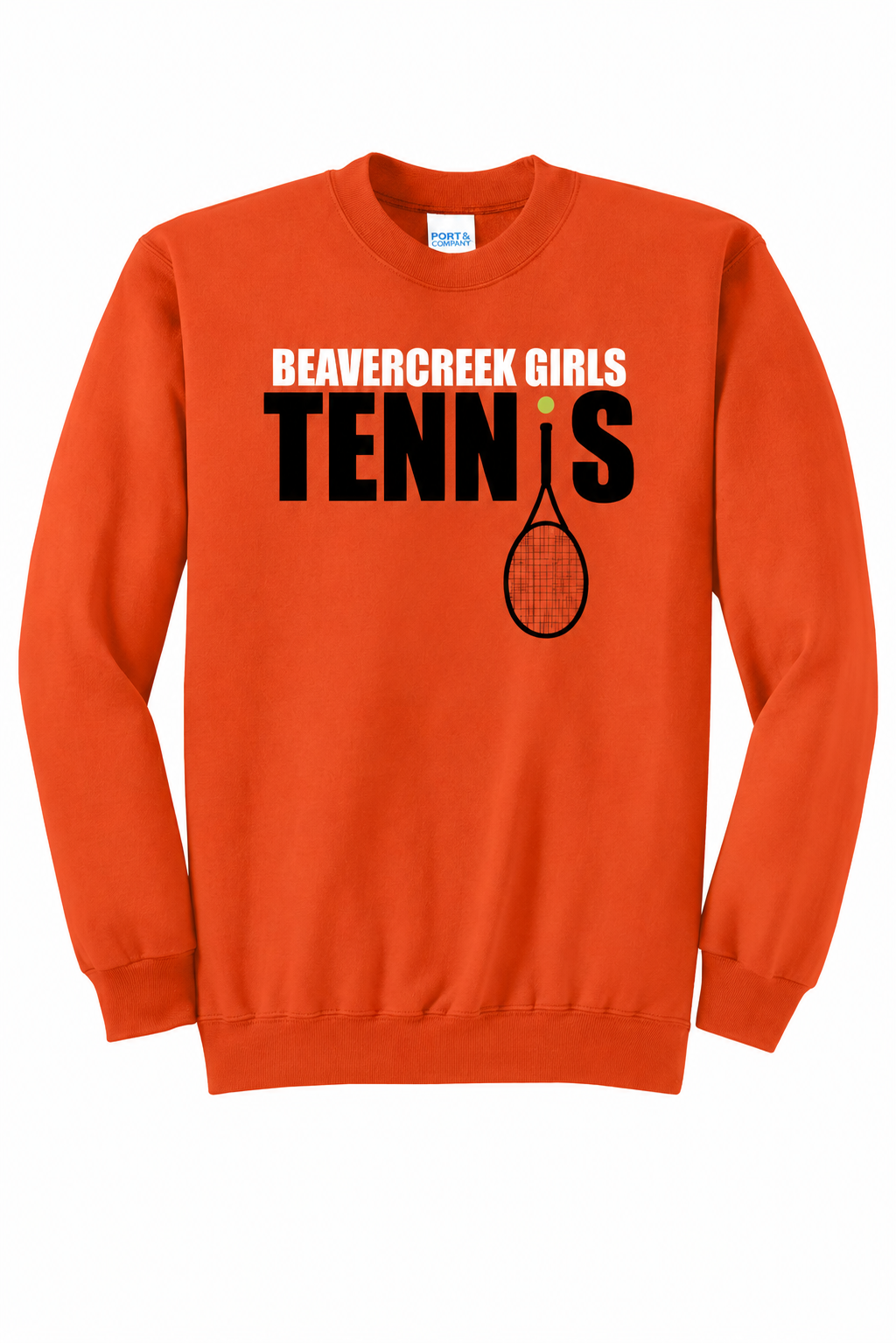 Beavercreek Girls Tennis Port & Co Core Fleece Crewneck Sweatshirt 1