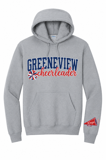 Greenview Cheerleader Up Port & Co Core Fleece Pullover Hooded Sweatshirt