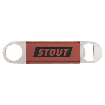 1 1/2" x 7" Rose Laserable Leatherette Bottle Opener
