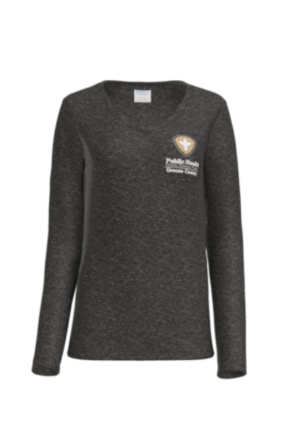 Greene Co Public Health LPC450VLS Port & Co Women's Long Sleeve V-Neck T-Shirt