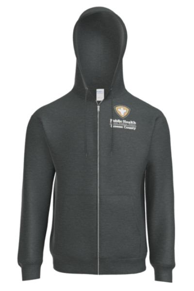 Greene Co Public Health PC78ZH Port & Co Full-Zip Hooded Sweatshirt