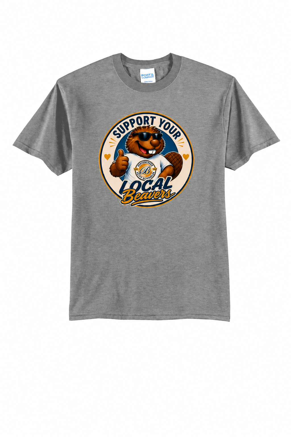 Support Your Local Beavers Port & Co 50/50 T-Shirt