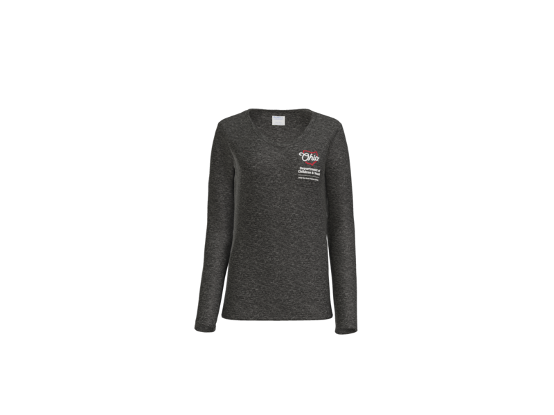 Greene Co Public Health LPC450VLS Port & Co Women's Long Sleeve V-Neck T-Shirt