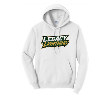 Legacy Lightning Baseball Design 1 Port & Co Core Fleece Pullover Hooded Sweatshirt