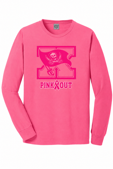 PINK-OUT PC099LS Port & Co Beach Wash Garment-Dyed Long Sleeve Tee