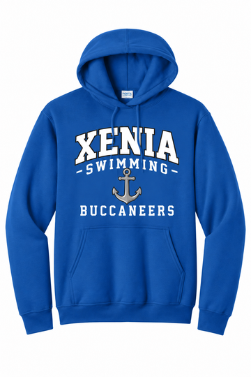 Xenia Swim Port & Co Core Fleece Pullover Hooded Sweatshirt