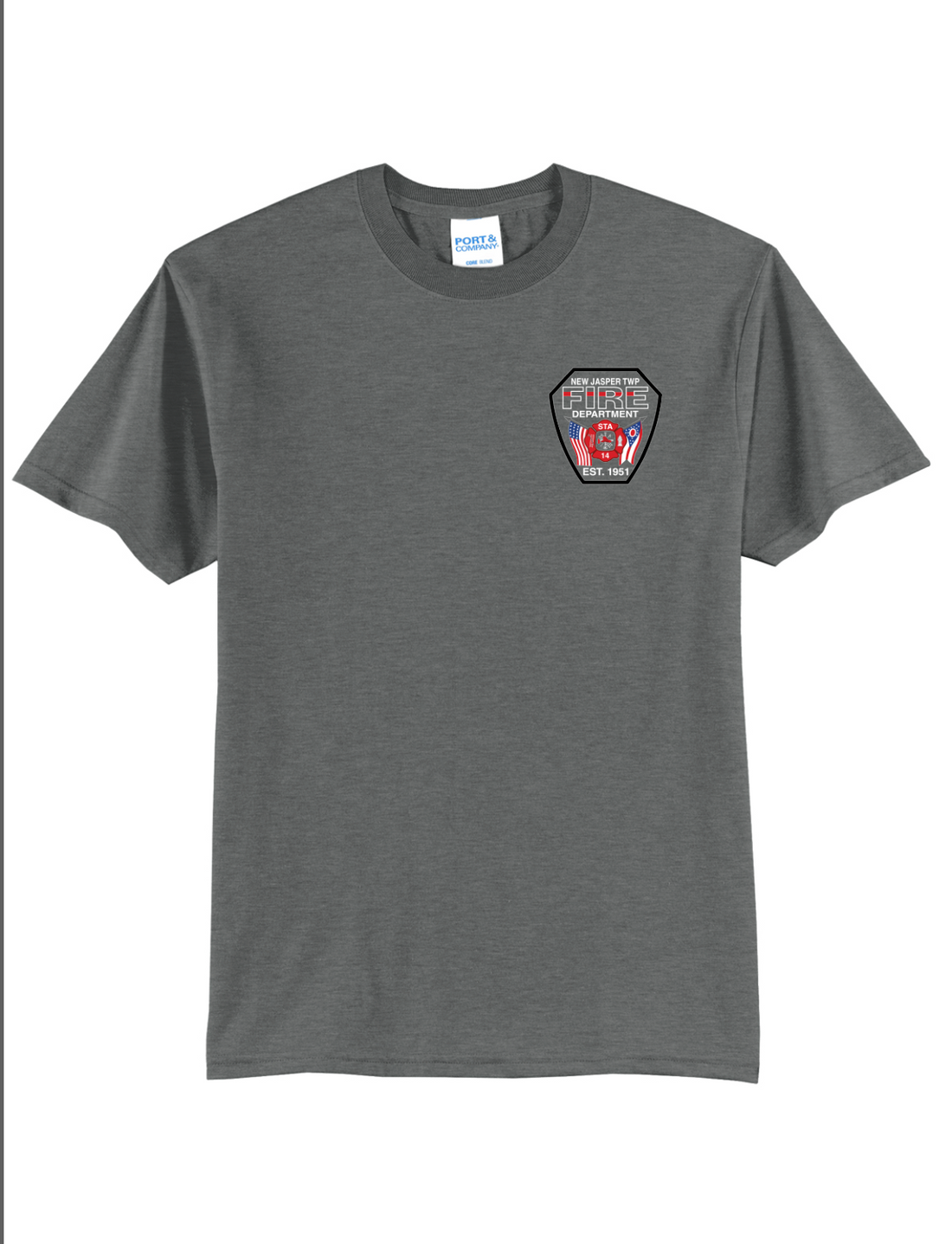 New Jasper Twp 75th Anniversary Fundraiser PC55 Port & Co 50/50 T-Shirt